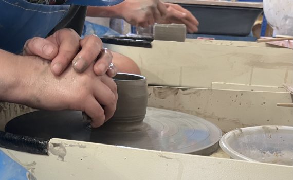 throwing on the potter's wheel